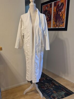 Monarch Cypress Microfiber White Robe Unisex